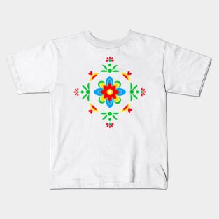 Folk Art Flower Kids T-Shirt